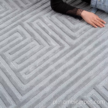 Luksusowy ręcznie robiony wełniany dywan do salonu